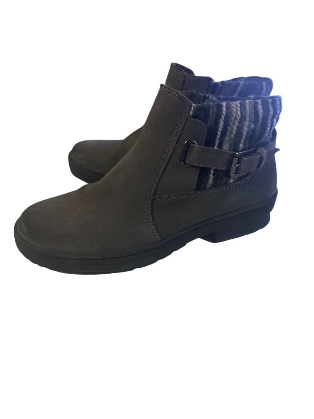 Earth Originals Tate gray suede boots with sweater panels size 9M